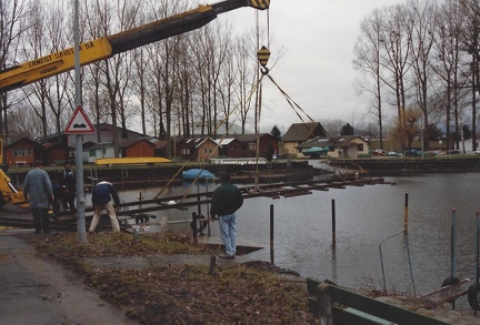 pose rail avec grue