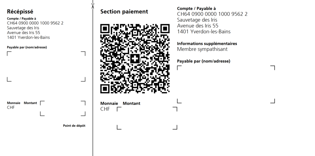 QR Facture Membres Sympathisant